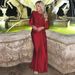 Women's Autumn New Round Neck Sleeve Irregular Overlapping Twisted High Waist Dress, Elegant Long Dress_ecoleips.com