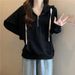 European American Style Real Shot Hooded Sweatshirt With Back Collar Half Zipper For Women, Spring And Autumn Thin New_ecoleips.com