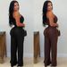 Women's Casual Off-Shoulder Sleeveless Jumpsuit C7578 Wide Leg Fashion_ecoleips.com