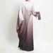 New Gradient Color Muslim Top And Inner Skirt Two-Piece Dress Set Women's Abaya Outfit_ecoleips.com
