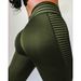 Women's Clothing Horizontal Striped Mesh High Waist Elastic Sports Running Fitness Yiwu Leggings F3P750_ecoleips.com