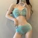 New Women's Sexy Swimsuit Set Two Piece Skirt Style Bikini Small Busts Hot Spring Vacations_ecoleips.com
