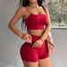 Women's Y2K Fitness Style Sports Tank Top And Yoga Shorts Set Cross Border E-Commerce European American Summer 2026_ecoleips.com
