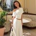 New Arrival Summer Fashion Temperament One Shoulder Slim Top High Waist Long Dress Two Piece Outfit Set_ecoleips.com