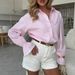 Summer Women's Long Sleeve Women's Shirt Temperament Commuter Premium Sense Lace Splicing Trumpet Sleeve Shirt_ecoleips.com