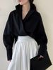 Women's Oversized Batwing Sleeve Shirt - Australian Cotton Relaxed V-Neck Tunic Top For Casual & Office Wear_ecoleips.com