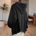 AD707 Spring And Autumn Korean New Simple Hooded Lazy Style Long Sleeve Two-Bar Loose Slim Fit Sweatshirt Jacket_ecoleips.com