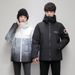 Men's & Women's Gradient Color Down Jacket Winter Coat Thickened Hooded Anti-Cold Parka For Teens_ecoleips.com