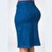Plus Size Stretch Denim Long Skirt_ecoleips.com
