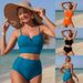Women's Cross-Over Two Piece Swimsuit Sexy Style Bikini Set Design Polyester Spring/Summer/Fall/Winter_ecoleips.com