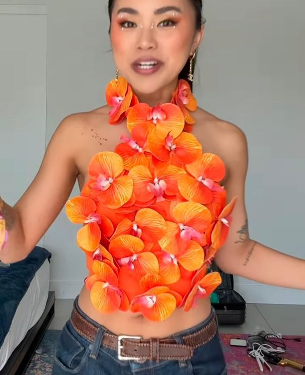 2025 Summer Handmade Three-Dimensional Petal Solid Color Women's Tank Top_ecoleips.com