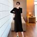 Autumn Winter New Korean Fashion Sweater Knitted Maternity Dress_ecoleips.com