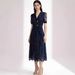 Luxury Women's Pleated Dress Elegant Commuter Long Skirt Miyake Gold Foil Lace Patchwork New Style_ecoleips.com