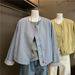 Korean-style Round-neck Workwear Short Women, 2025 Spring New Design, Versatile Baseball Jacket For Petite Figures_ecoleips.com
