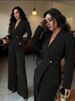 ZOEVA European And American Women's Suit Temperament Fashion Long-sleeved Blazer Straight Pants Up And Down Two-piece Set_ecoleips.com