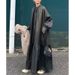 Plus Size Women's Casual Long Sleeve Solid Color Dress – Soft Polyester Fabric, Flowy A-Line Silhouette, Elegant Round Neck & Puff Sleeves_ecoleips.com