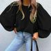 Women's Clothing Solid Color Loose Lantern Long Sleeved Tops For Women Hot Selling Fashion Shirts For Women_ecoleips.com