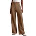 High Waisted Hanging Solid Color Wide Leg Pants, Loose Casual Straight Leg Women's Clothing, Business Suit Pants For Women_ecoleips.com