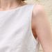 High Quality Women's Sleeveless Cotton And Linen Top Unique Asymmetrical Slits And Pleats Design for Summer Clearance Sale_ecoleips.com