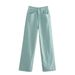 Women's Clothing Straight High Waist Jeans For Female Students New Loose Retro Wide Style Mopping Pants Trend_ecoleips.com