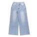 Women's Clothing Washed Blue Zipper Button Closure Jeans_ecoleips.com