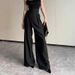 Women's Clothing Women's High Waisted Wide Leg Pants Style Slimming Casual Loose Suit Trousers Floor Length Spring Autumn_ecoleips.com