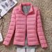 Women's Lightweight Down Jacket With Stand Collar, Slim Fit Short Puffer Coat For Autumn Winter, Plus Size Available_ecoleips.com