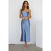 Women's sexy slim dress with back tie _ecoleips.com