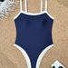 Women's Clothing One-piece Swimsuit Sexy Solid Color Tight Tube Top Bikini Swimsuit_ecoleips.com