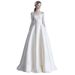 Women's Clothing Floor Length Wedding Dress New Summer Wedding Light Main Wedding Dress Lace Satin Trailing_ecoleips.com