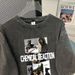 Women's Clothing Retro Washed Old Design Pure Cotton Short Sleeved T Shirt Loose Top_ecoleips.com