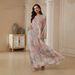 NC182 Women's Elegant Embroidered Sequined Long Dress Textured Full Skirt Sophisticated Style Muslim Fashion_ecoleips.com