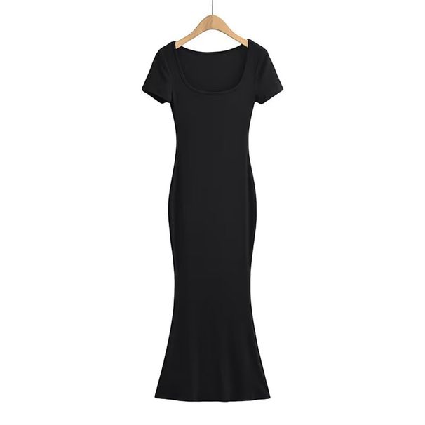 YPFF Trendy Women's Dress, European American Internet Celebrity Style, Pure And Sexy, Square Neck, Slim Fit, High Waist,_ecoleips.com