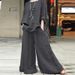 Women's Clothing Casual Loose Solid Color Cotton And Linen Shirt Long Sleeved Pants Suit Two Piece Suit_ecoleips.com