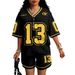 Trendy Letter Graphic V-Neck Short Sleeve And Shorts Lounge Set For Women, Casual Two-Piece Outfit_ecoleips.com