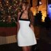 European And American Women's Fashion Color-blocking Halter Neck Tie-waist A-line Elegant Sexy Short Skirt_ecoleips.com