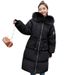 Women's Winter Coat With Faux Fur Hood, Long Padded Jacket, Slim Fit Plus Size Parka, Warm Quilted Outerwear For Cold Weather_ecoleips.com
