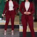 2026 Cross-border Women's Solid Color Slim Fit Casual Fashion Waist-Cinching Double-Breasted Two-Piece Suit Set Black_ecoleips.com