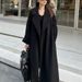 Long Loose Double-sided Woolen Coat With Lace-up Woolen Coat For Women_ecoleips.com