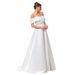 Women's Clothing Slit White Strapless Elegant Long Wedding Evening Dress_ecoleips.com