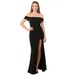 Verve 2025 New Summer Women's Cocktail Dress Off-Shoulder Side Slit Evening Gown_ecoleips.com