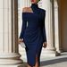 2026 European And American Cross-Border Spring New Product Solid Color Elegant Casual Off-Shoulder Slit Women's_ecoleips.com