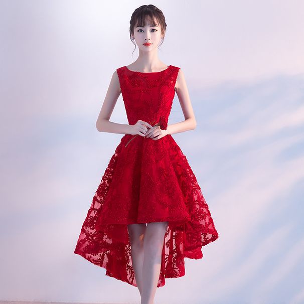Elegant Princess Lace Dress - A-Line Formal Evening Gown With Long Sleeves, High Waist, Corset Back For Banquet, Wedding Guest, Party ( S-XXXL)_ecoleips.com
