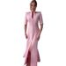 Women's Clothing Elegant Style Long Dress For Women Short Sleeve Soft Feminine Design Summer For Formal & Casual For Women_ecoleips.com