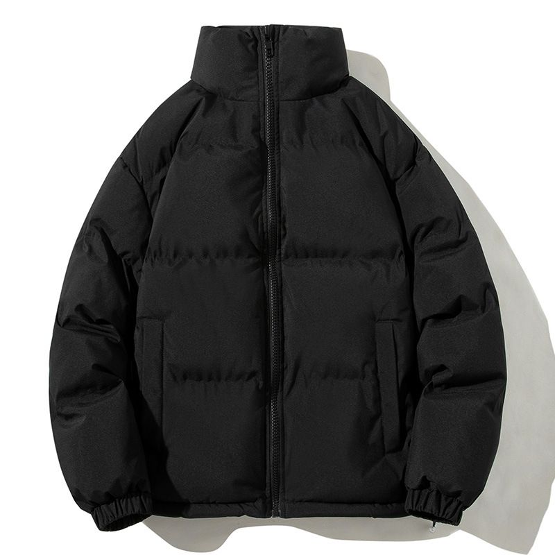 Women's Clothing Winter Padded Coat With Thick Warm Polyester Filling, Slim Fit Stand Collar Jacket, Solid Color Casual Outerwear For Daily Wear_ecoleips.com