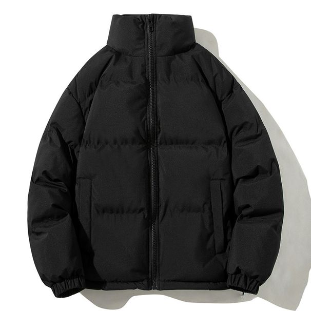 Women's Clothing Winter Padded Coat With Thick Warm Polyester Filling, Slim Fit Stand Collar Jacket, Solid Color Casual Outerwear For Daily Wear_ecoleips.com