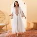 Verve AB417 2025 Autumn Winter Muslim Fashion Women's Embroidered Rope Robe Arabic Dress_ecoleips.com
