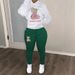 Women's Aesthetic Two Piece Set Letter Print Bear Design Hoodie And Sweatpants Sportswear Casual Comfortable Track Suit_ecoleips.com