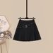 Women's Clothing Summer New Fat Mm High End Temperament Versatile Shirt Suspenders Pleated Skirt Three Piece Set_ecoleips.com