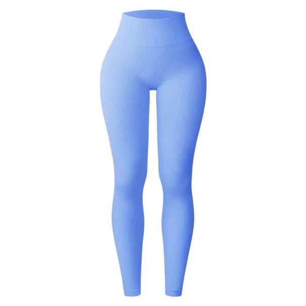 Seamless Ribbed Leggings With Built-in Bra - High Waist Yoga Pants For Women, Nylon Stretchy Workout Tights, Summer Athletic Casual Wear_ecoleips.com